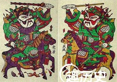门神和春联历史图片