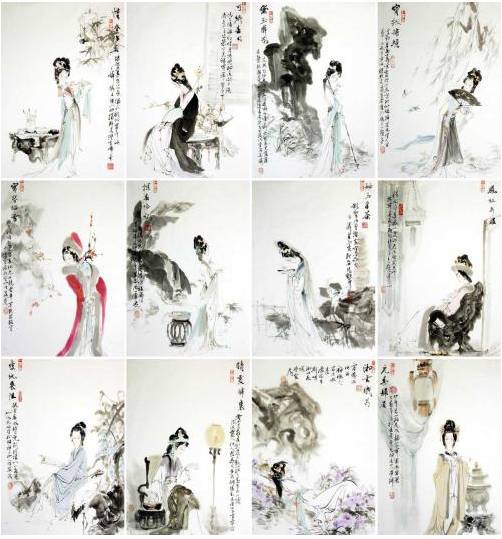 金陵十二钗历史图片