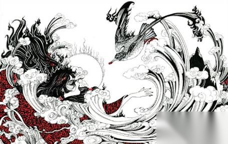 精卫填海历史图片