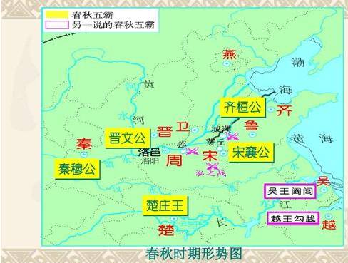春秋五霸历史图片