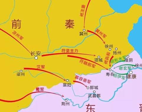 淝水之战历史图片