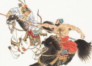 许褚：东汉末年曹操麾下猛将，容貌雄毅，勇力绝人