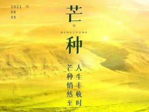 《咏廿四气诗·芒种五月节》元稹所作，描绘割麦丰收，家家喜悦的情景