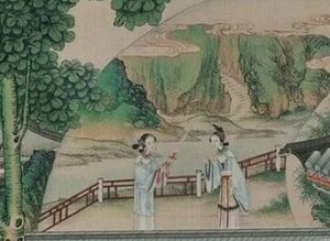 红楼梦第三十五回：白玉钏亲尝莲叶羹，黄金莺巧结梅花络