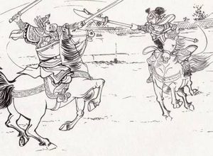 说唐前传第八回：叔宝神箭射双雕，伍魁妒贤成大隙