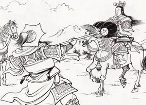 说唐三传第六十三回：元帅营中产薛强，善才大破五龙阵