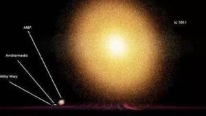 星系1011究竟有多大？根据计算，它的直径约为400多万光年