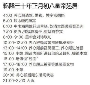 乾隆的一天：当皇帝也是有纪律的！