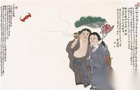 和合二仙历史图片