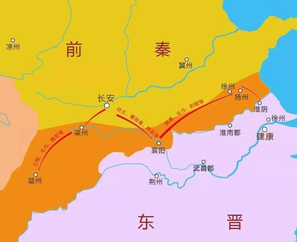 淝水之战历史图片