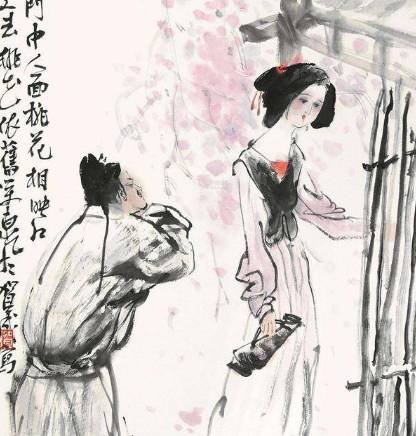 崔护历史图片