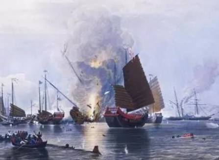 崖山海战历史图片