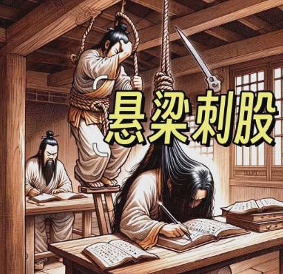 悬梁苦读历史图片